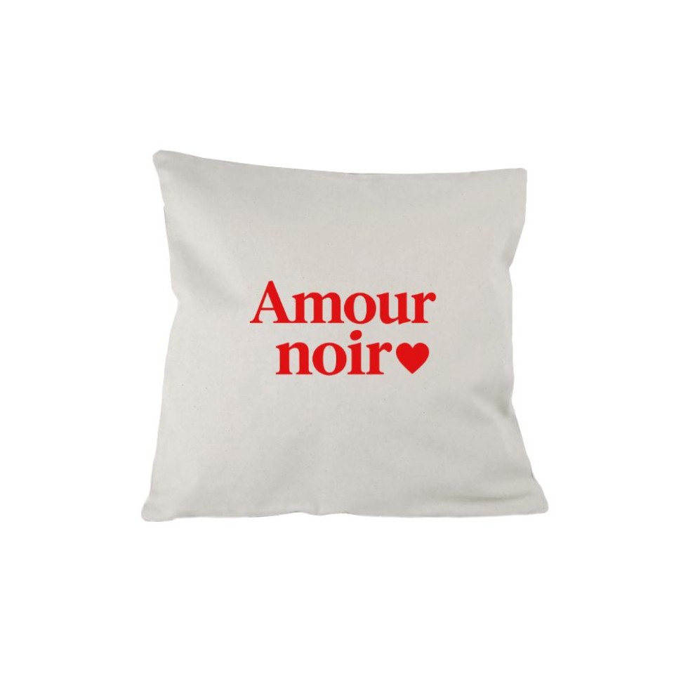 Pillow cover Amournoir❤️ - 50x50cm (Natural) Woke! Paris