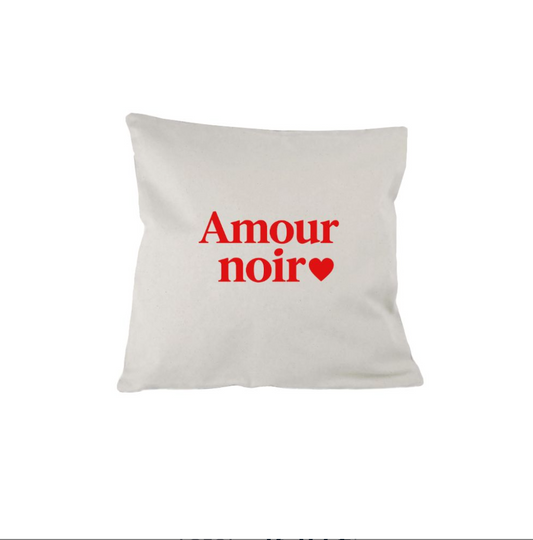 Pillow cover  Amournoir❤️ - 50x50cm (Natural) Woke! Paris